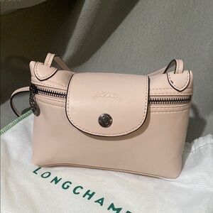 Longchamp Pink Leather Crossbody Bag